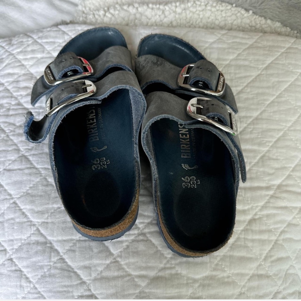 Blue & Silver Birkenstocks